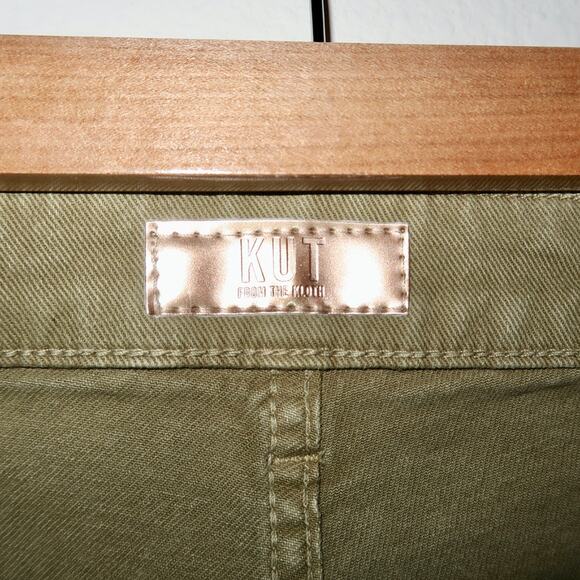 KUT from the Kloth Meg Braid Pocket Raw Hem High Waist Wide Leg Jeans Size 27 - Picture 8 of 9